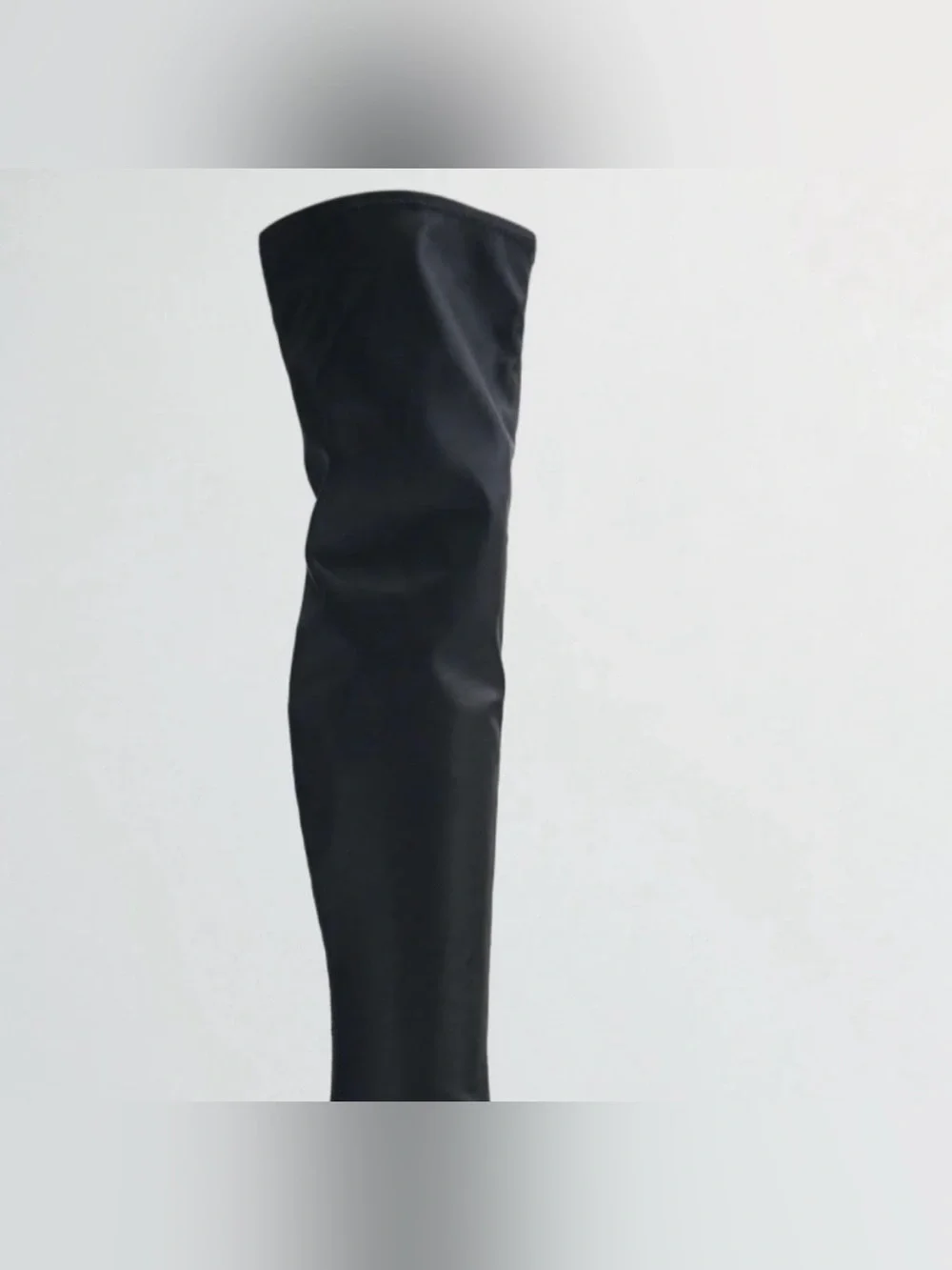 Zara black over-the-knee pointed-toe boots (Western/cowboy)